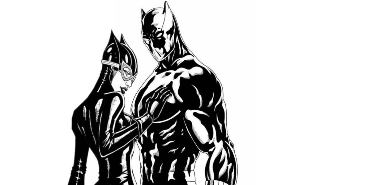 Uma imagem da Mulher-Gato e do Pantera Negra é mostrada.