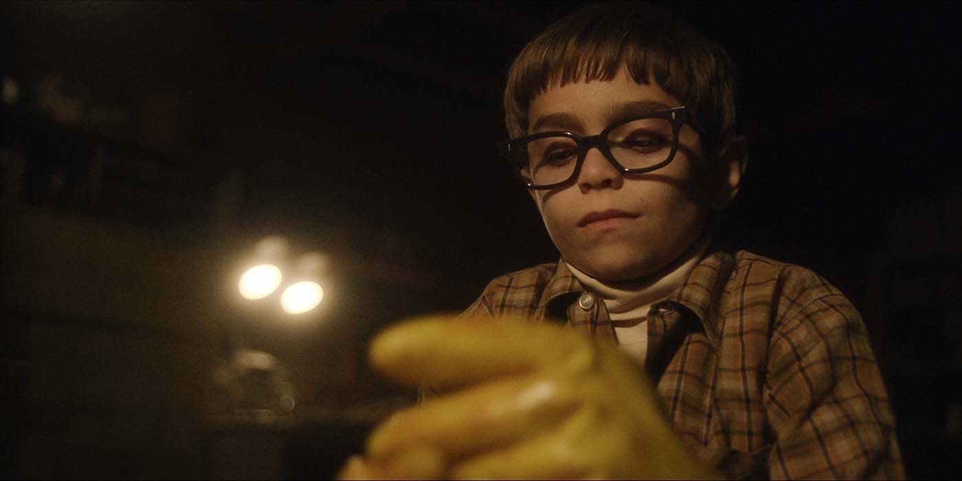 A young Jeffrey Dahmer in a scene from Monster: The Jeffrey Dahmer Story