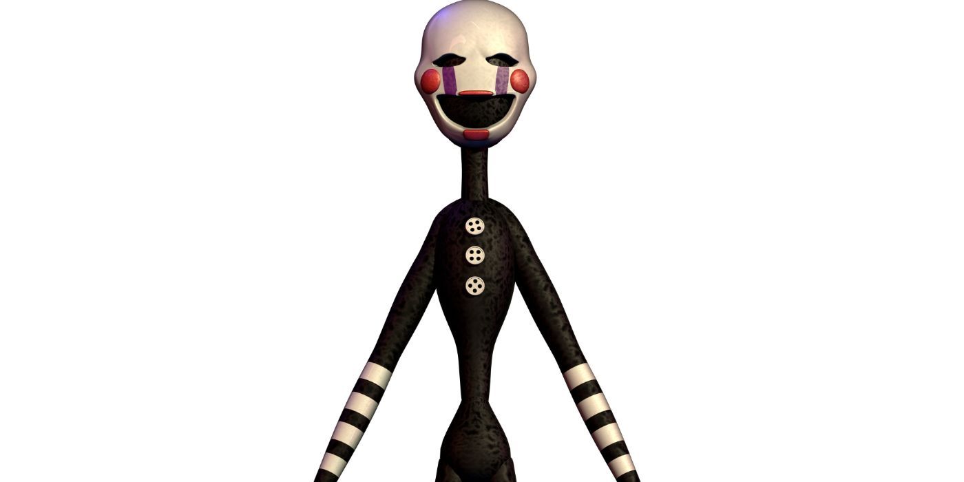 Marionette from Five Nights At Freddy's 2 on a white background.