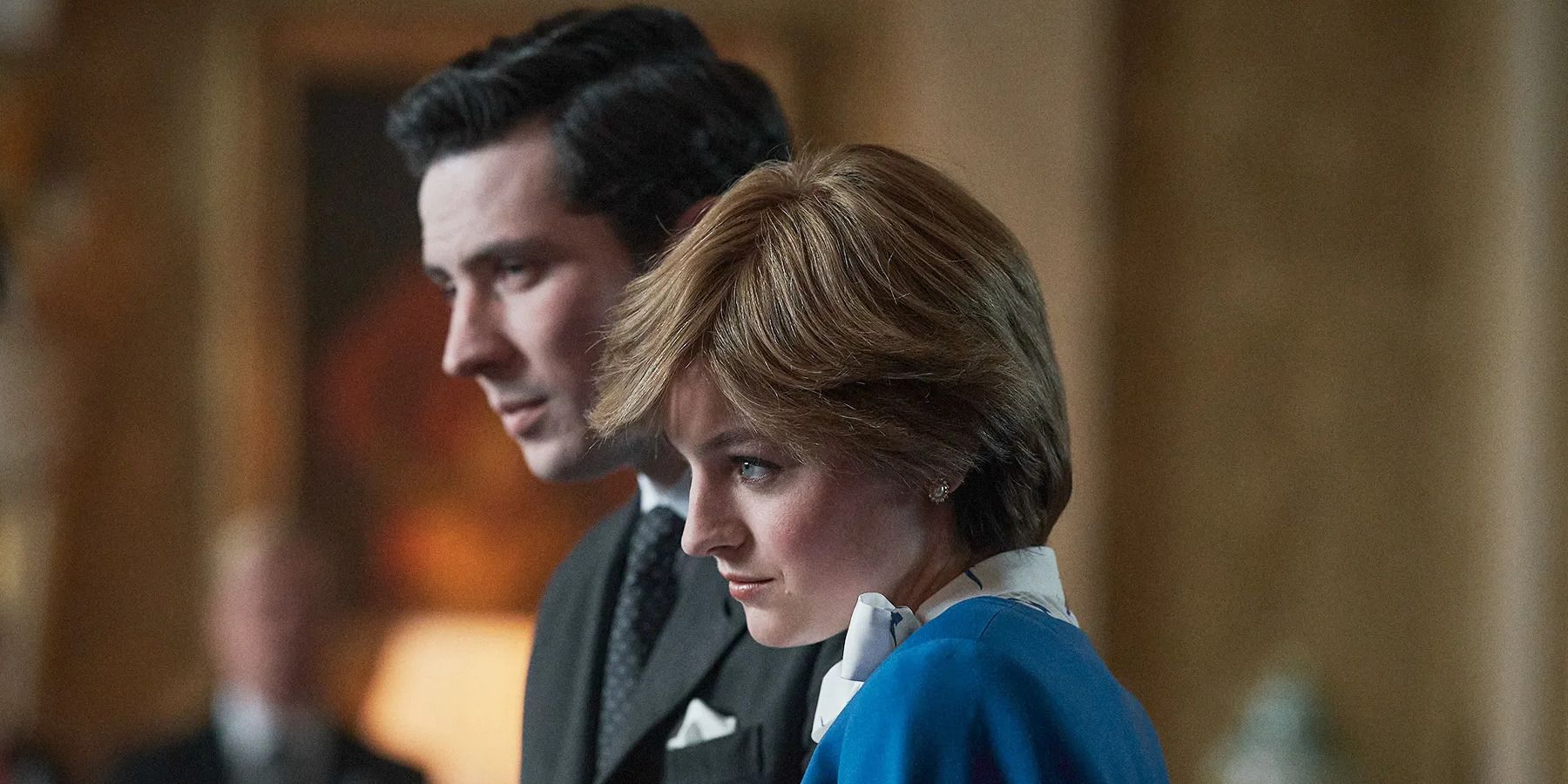 Emma Corin and Josh O&rsquo;Connor as Princess Diana and Prince Charles in The Crown