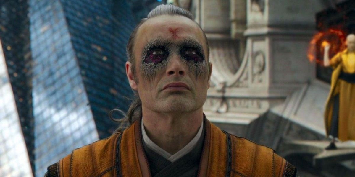 Kaecilius in the first Doctor Strange movie standing in the mirror dimension.