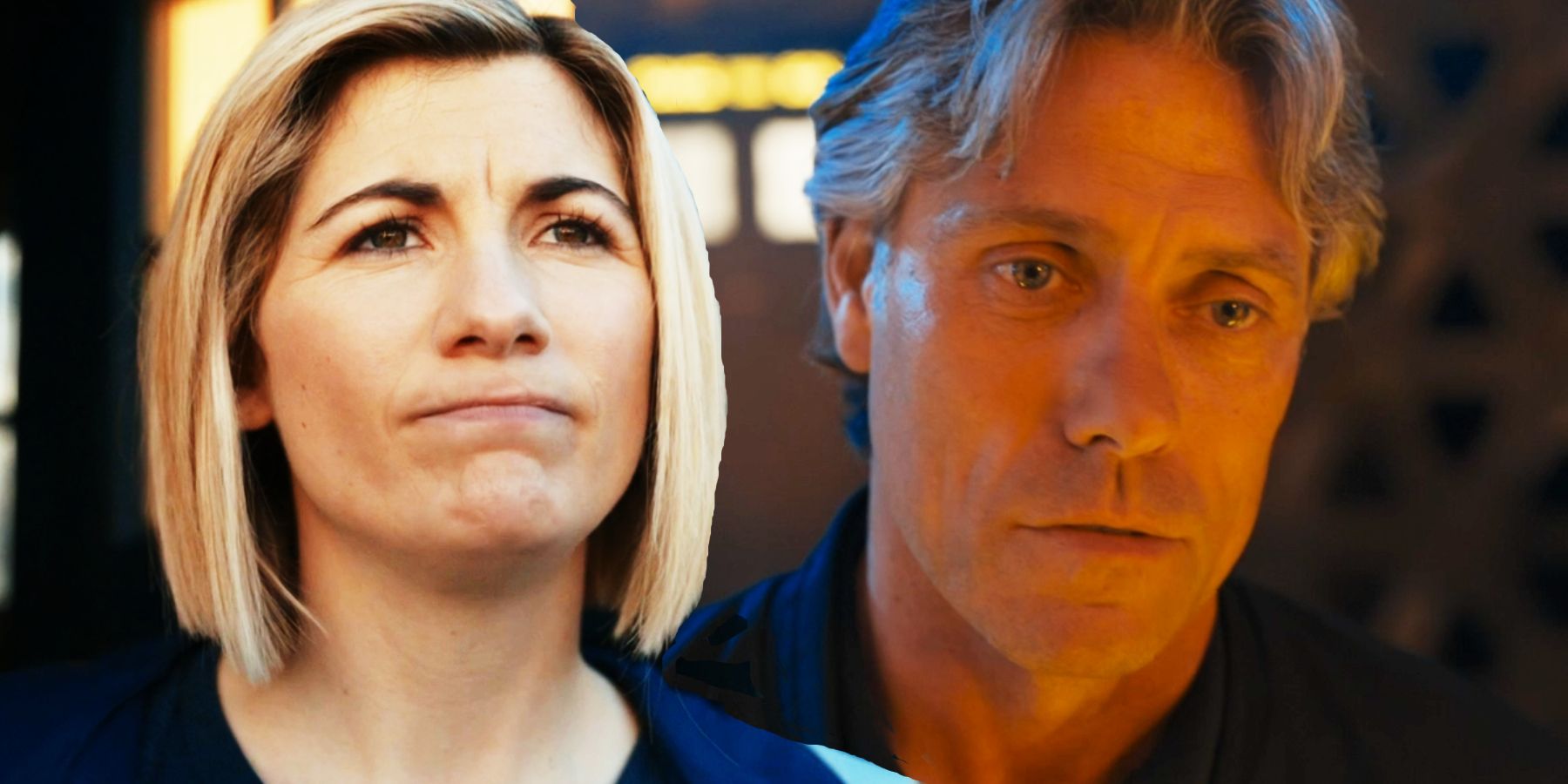 Jodie Whittaker as the Doctor and John Bishop as Dan in Doctor Who