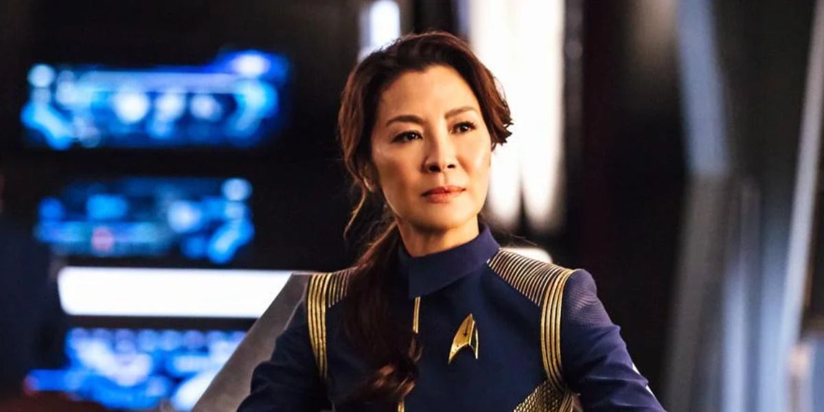 A picture of Michelle Yeoh's Captain Georgiu in uniform is shown.