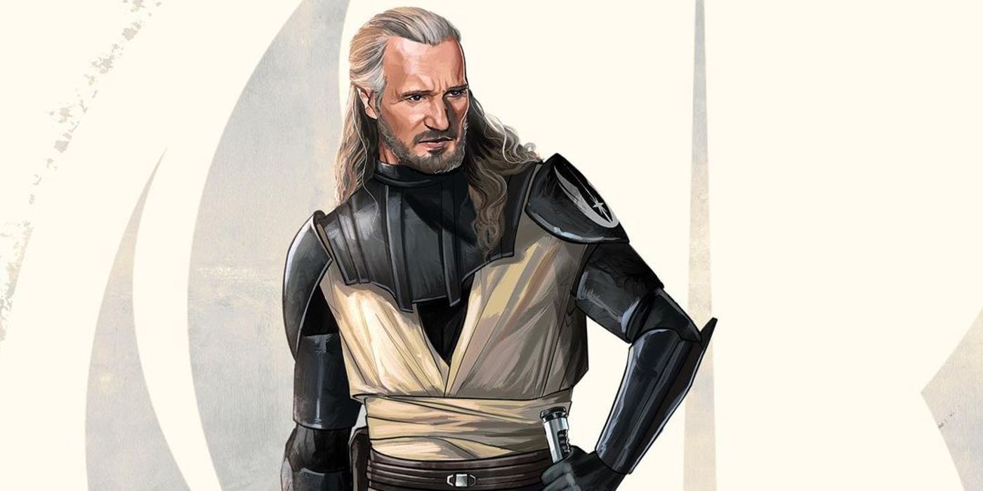 Portrait of Qui-Gon Jinn made by Deviantart user Blazbaros based on what  Jinn could have looked like in the 2003 Clone Wars mini-series : r/StarWars