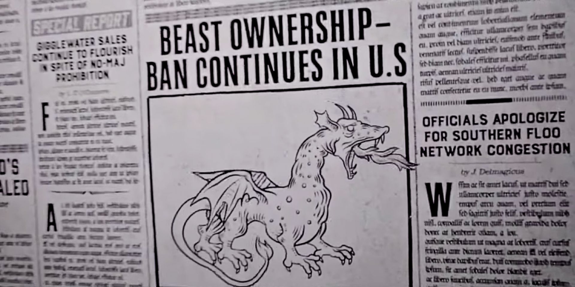 fantastic beasts new york ghost beast ownership ban headline