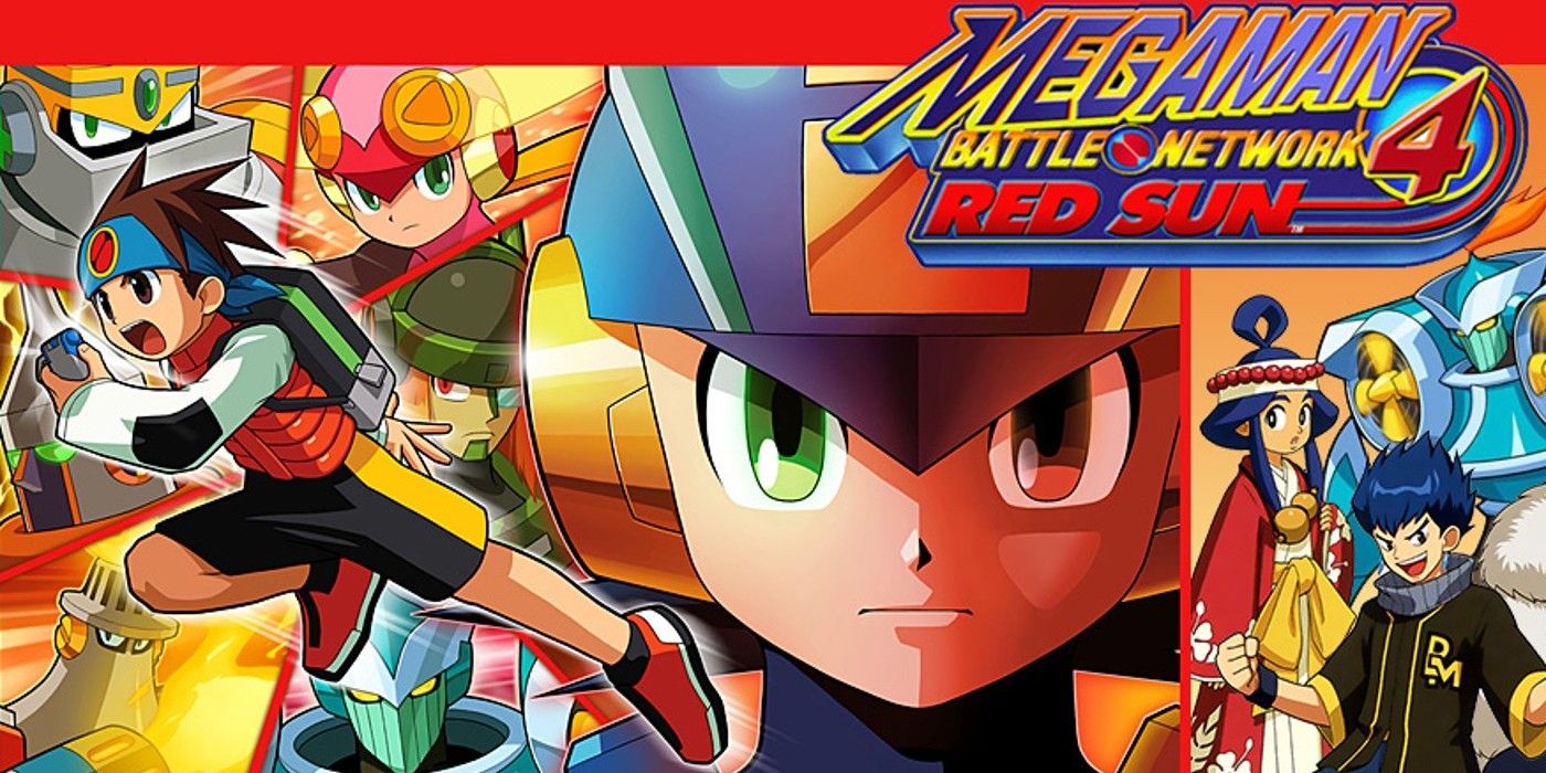 Key art for Mega Man Battle Network 4: Red Sun.