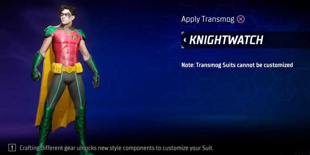 Robin's Knightwatch suit is seen in Gotham Knights