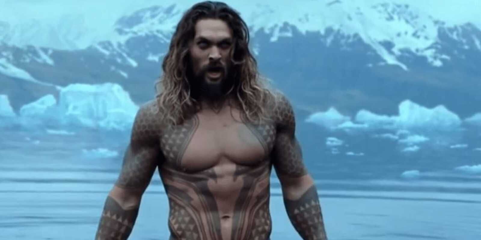 Jason Momoa as Aquaman in Justice League