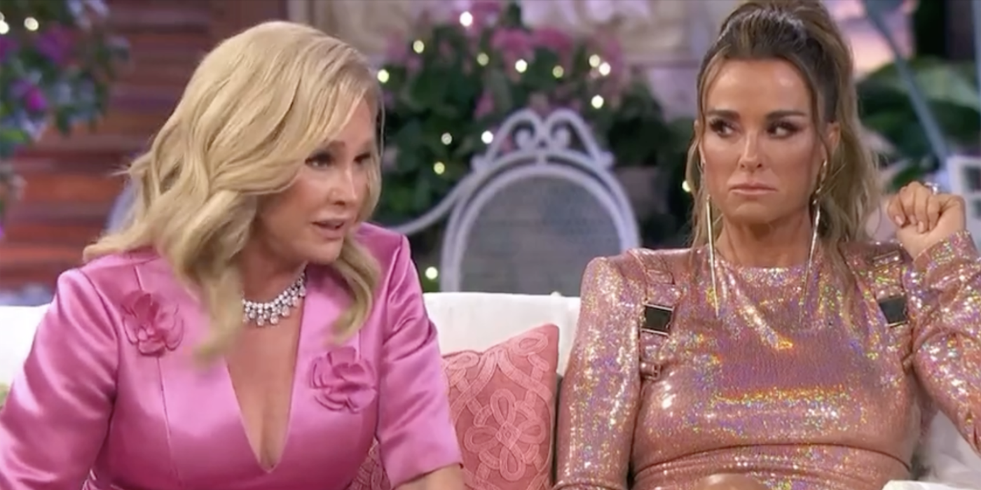 Kathy Hilton roasting Lisa Rinna while Kyle Richards can't believe what she's seeing on RHOBH season 12