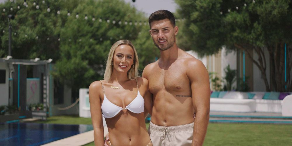 Millie and Liam pose together on Love Island