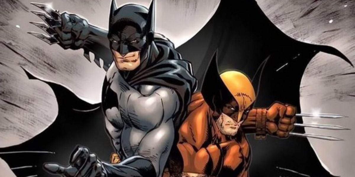Uma imagem de Batman e Wolverine.