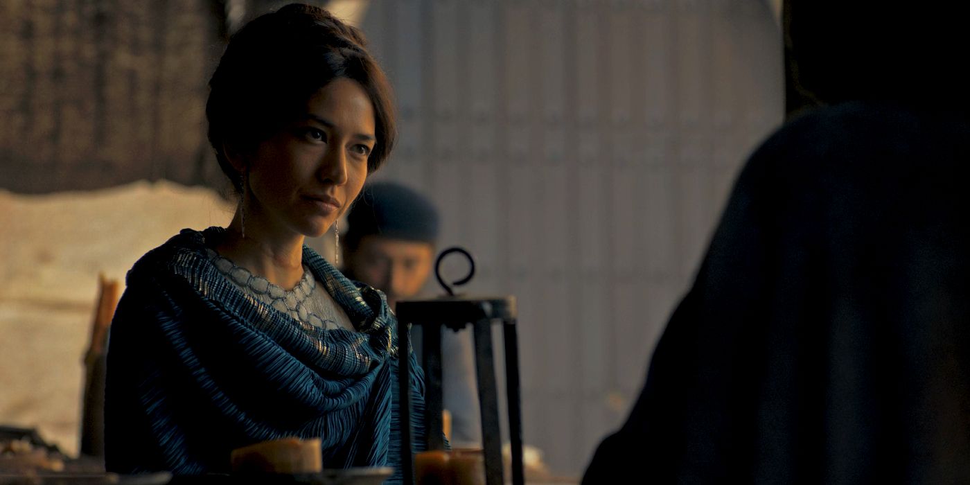 Mysaria, o Verme Branco (Sonoya Mizuno) em House of the Dragon S01E09.