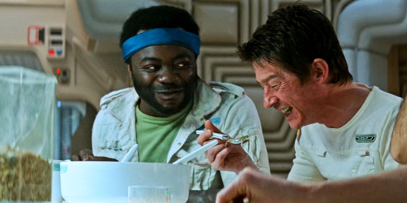 Parker (Yaphet Kotto) and Kane (John Hurt) in Alien.