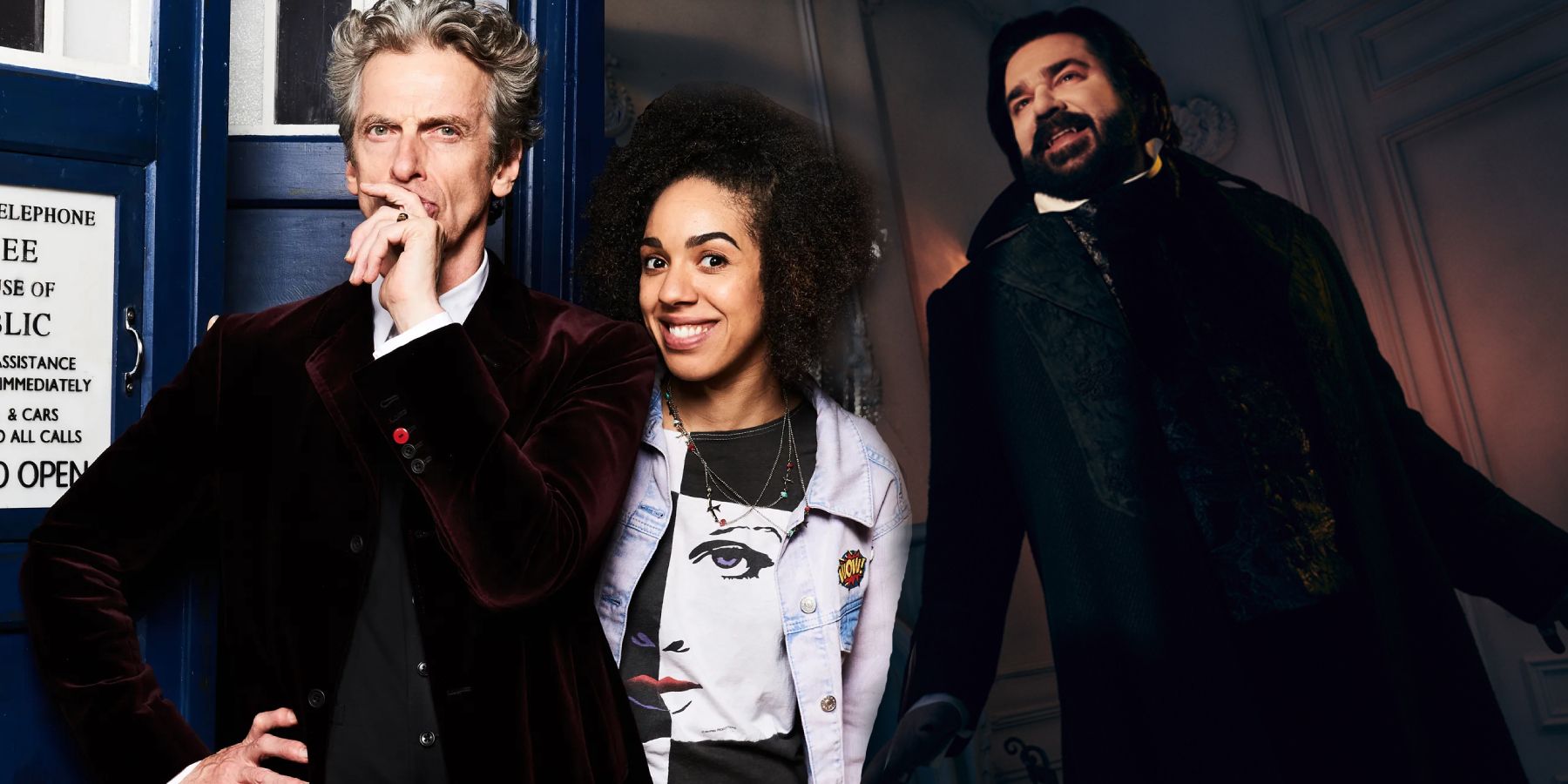 Peter Capaldi and Pearl Mackie in Doctor Who and Matt Berry who almost played Rasputin