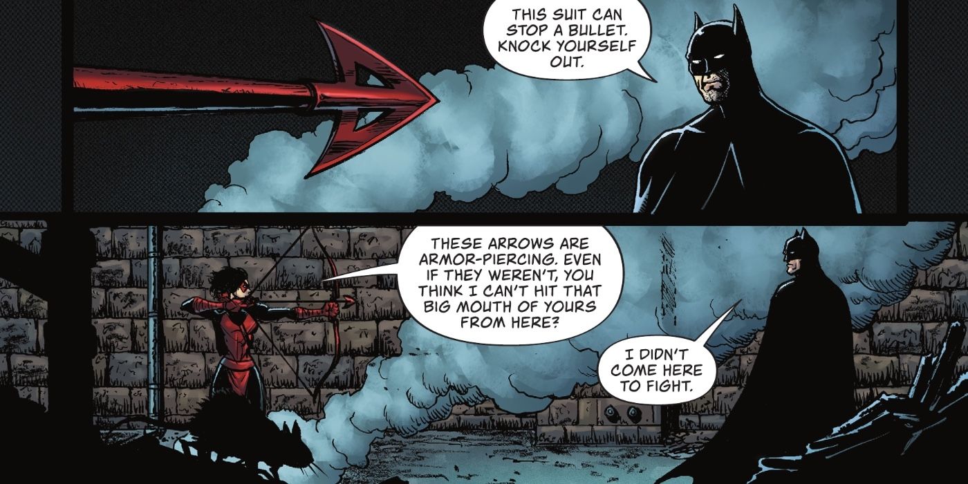 Red Arrow could shoot Batman if she wanted