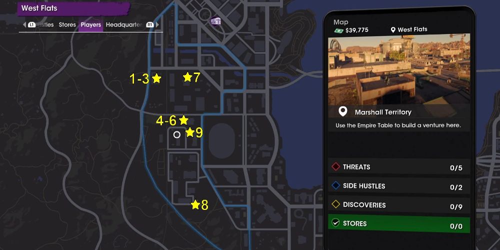 The West Flats map is seen in Saints Row
