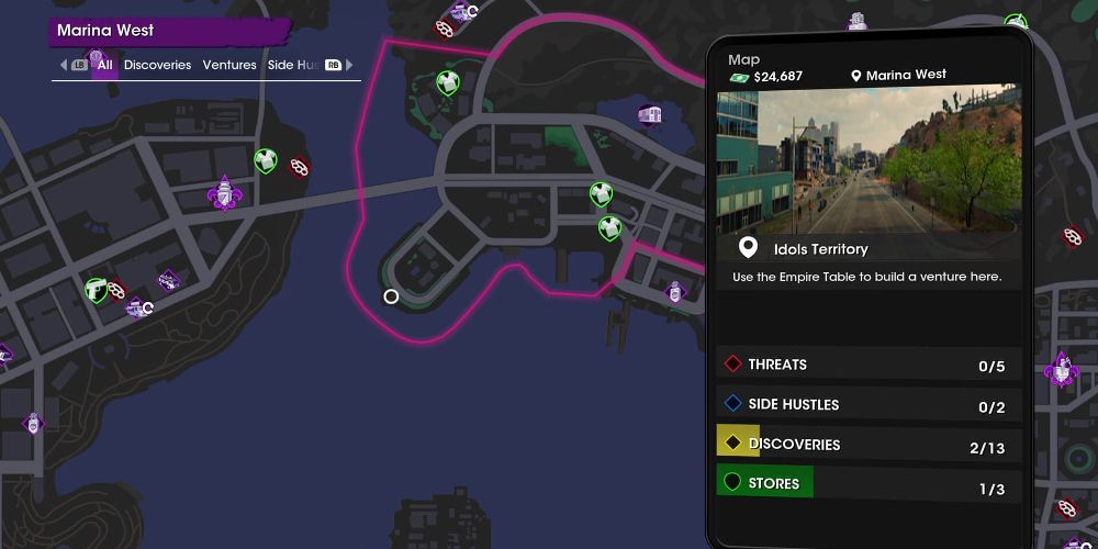 The Marina map is seen in Saints Row