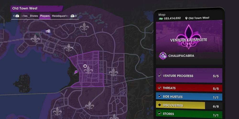 The Old Town map is seen in Saints Row