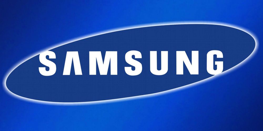 O logotipo da Samsung é exibido