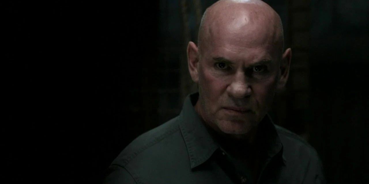 Samuel Campbell looks angry in Supernatural