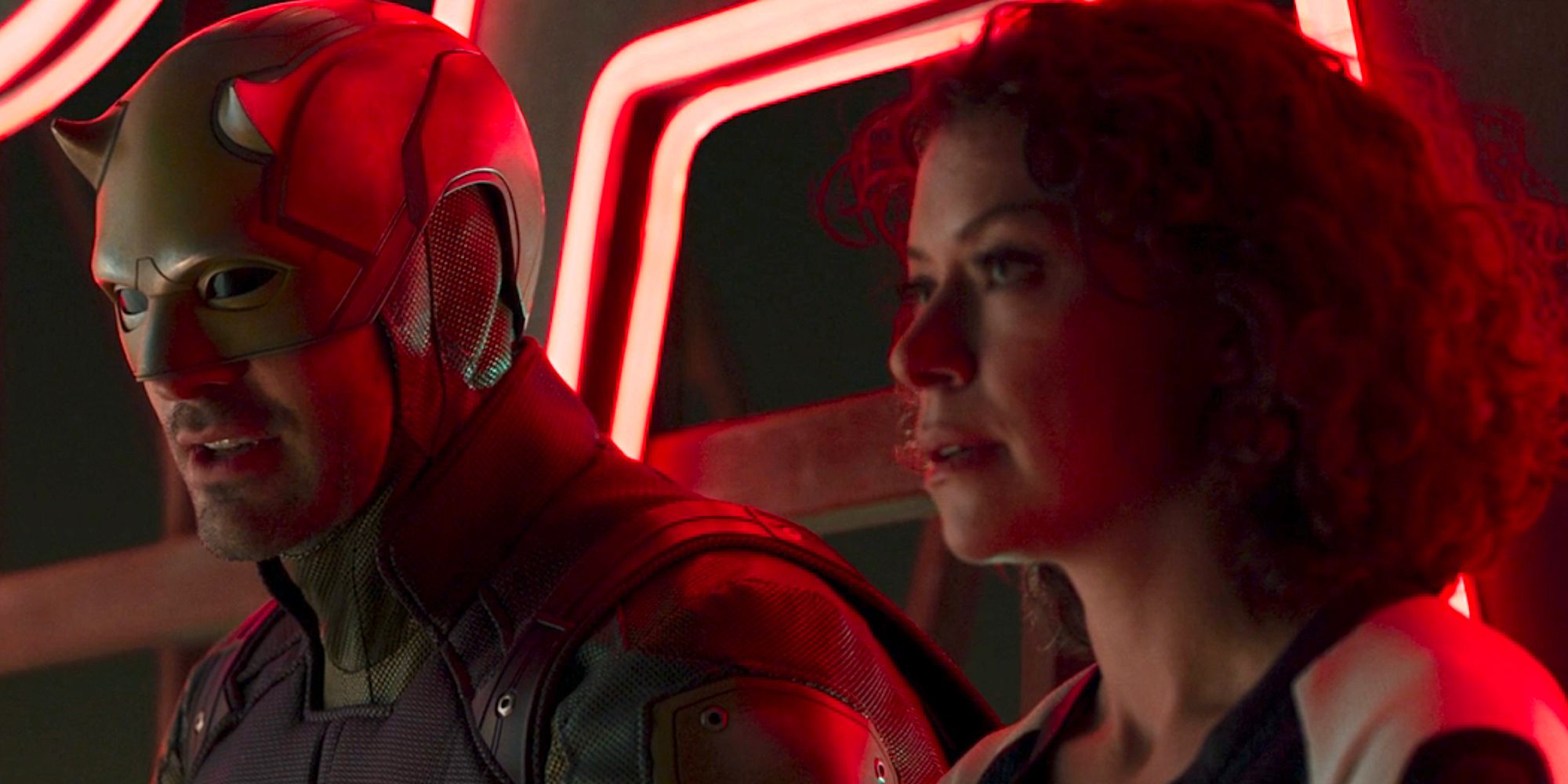 Charlie Cox as Daredevil and Tatiana Maslany as Jen Walters in She-Hulk episode 8