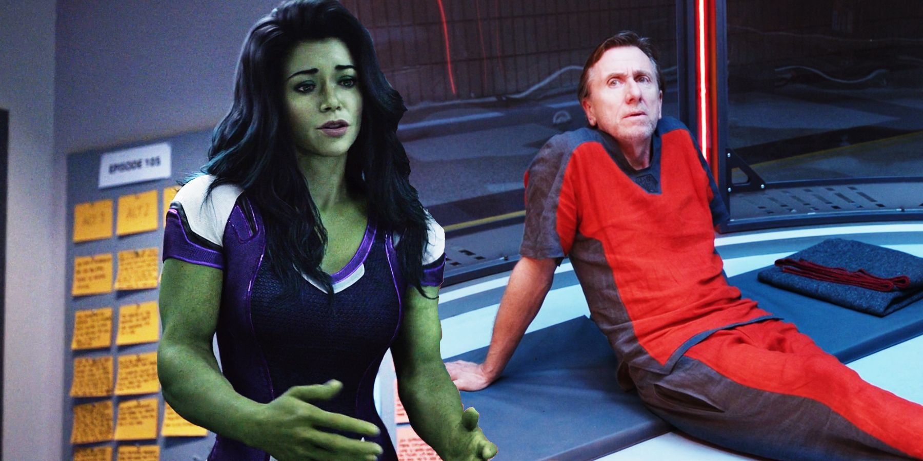 Tatiana Maslany and Tim Roth in the She-Hulk finale