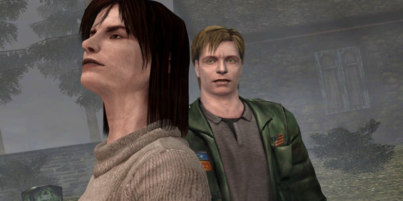 James and Angela in Silent Hill 2's graveyard.