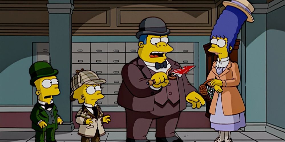 Bart and Lisa wear Sherlock and Watson outfits on The Simpsons