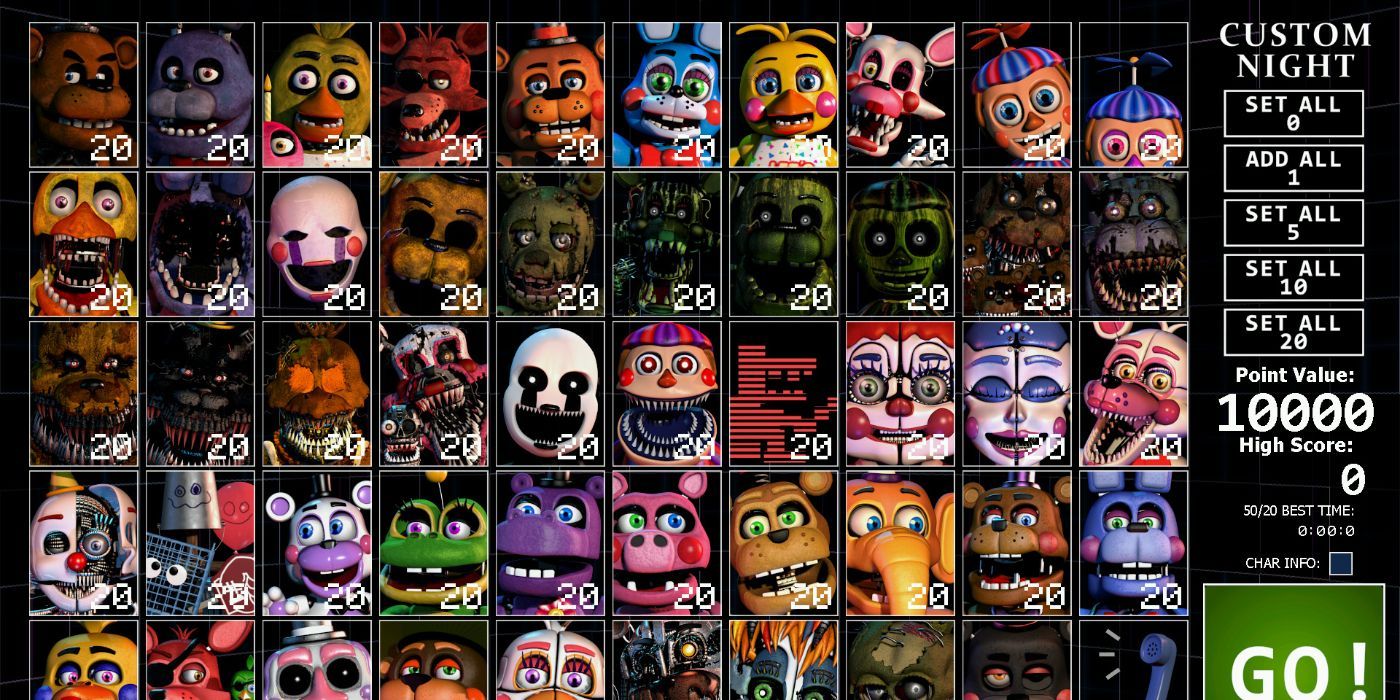Five Nights At Freddy’s Ultimate Custom Night homescreen