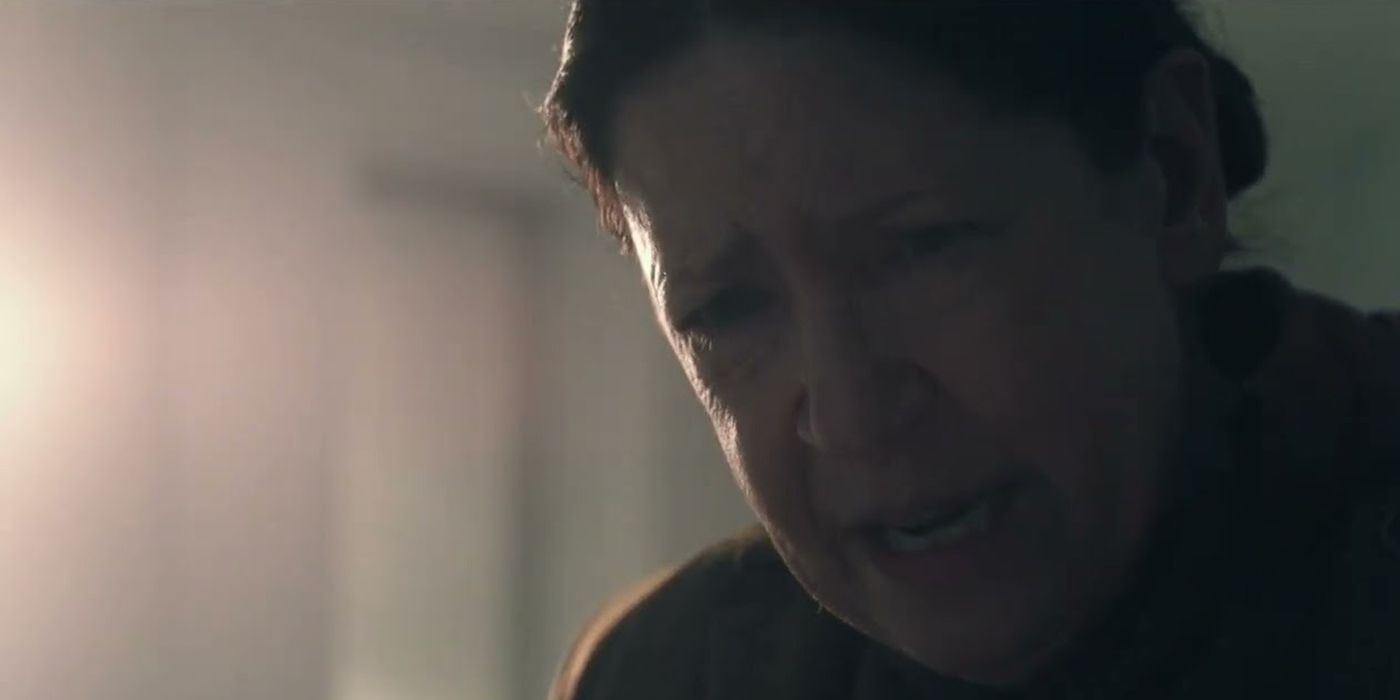 Aunt Lydia in the dark in The Handmaid's Tale