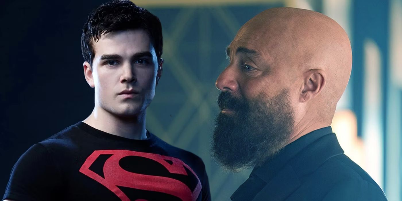 Joshua Orpin as Superboy in Titans and Titus Welliver in Titans season 4