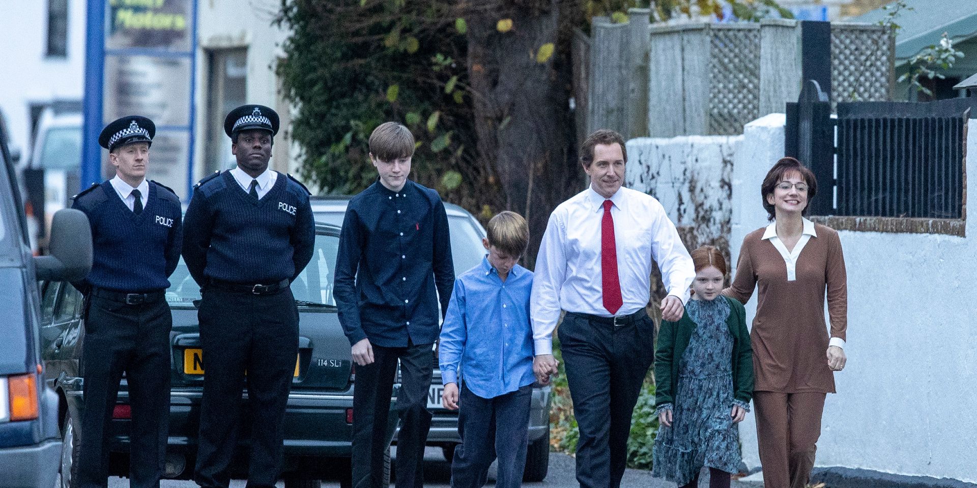 Tony Blair and Family as portrayed in The Crown