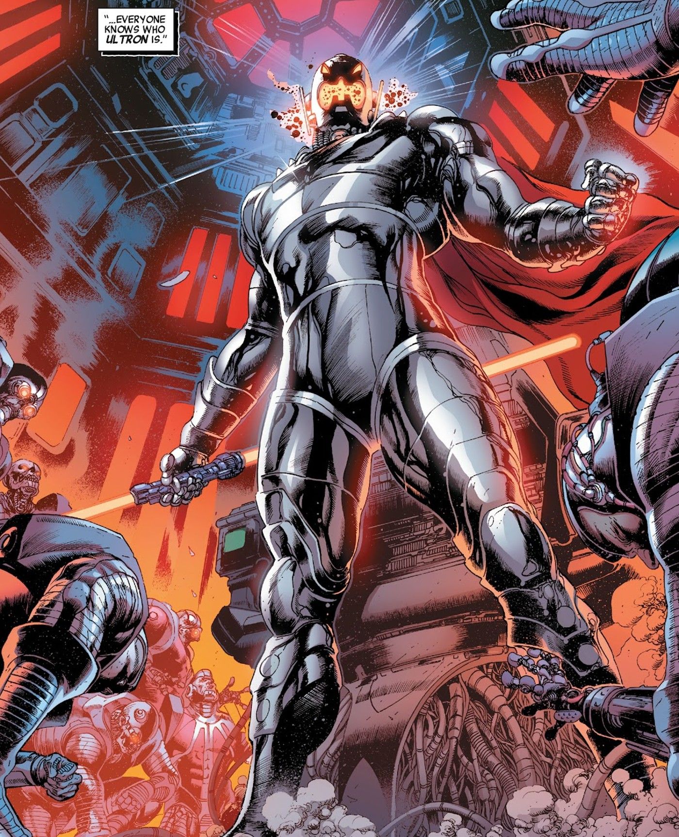 ultron has a lightsaber and a cape now