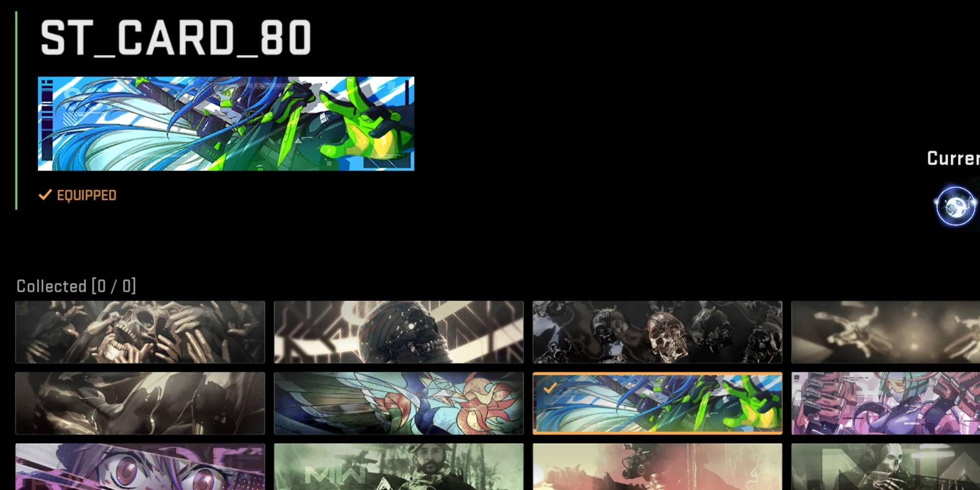 Modern Warfare 2 Calling Cards Menu From Player's Collection Choosing St_Card_80