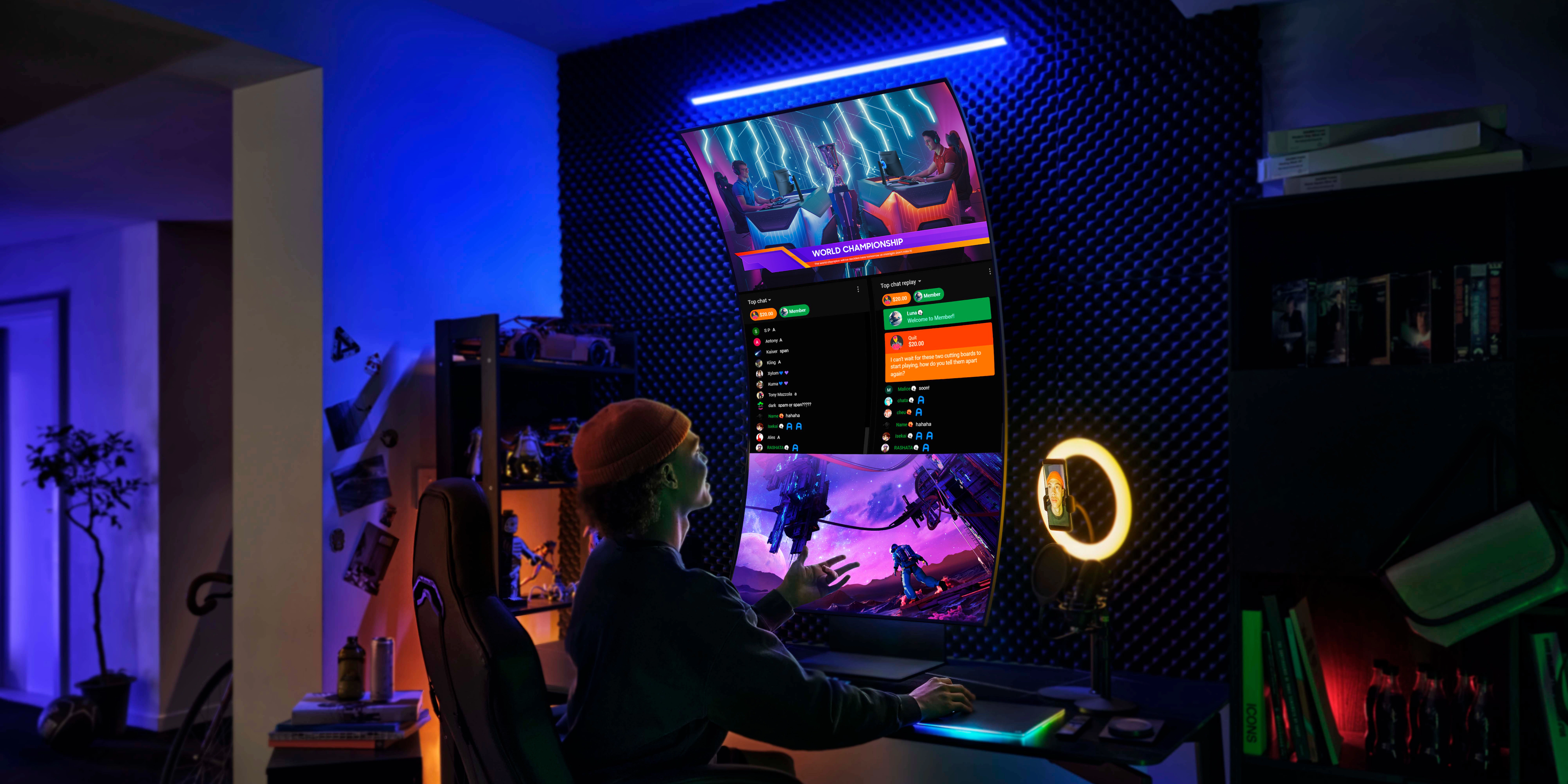 odyssey ark quantum mini led curved gaming screen