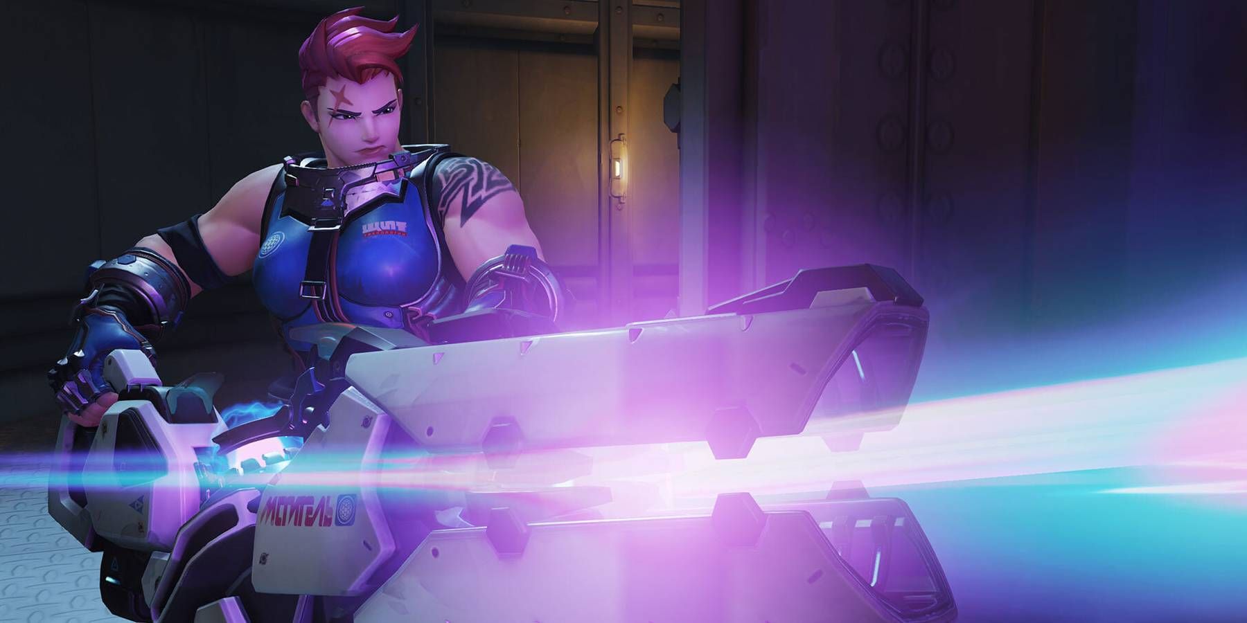 Overwatch 2 Zarya Firing Particle Cannon Play of the Game Pose on El Dorado Map