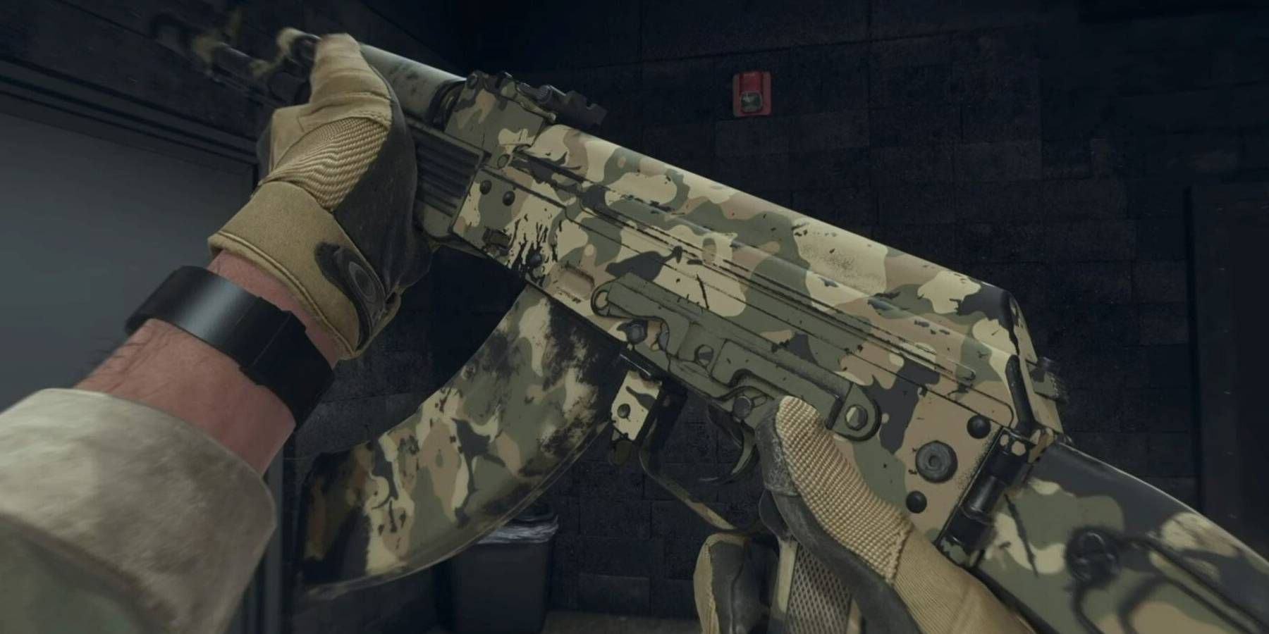 Call of Duty: Modern Warfare 2 (2022) Camo Skin on Weapon Type Loadout First Person Perspective Idle Animation Screenshot