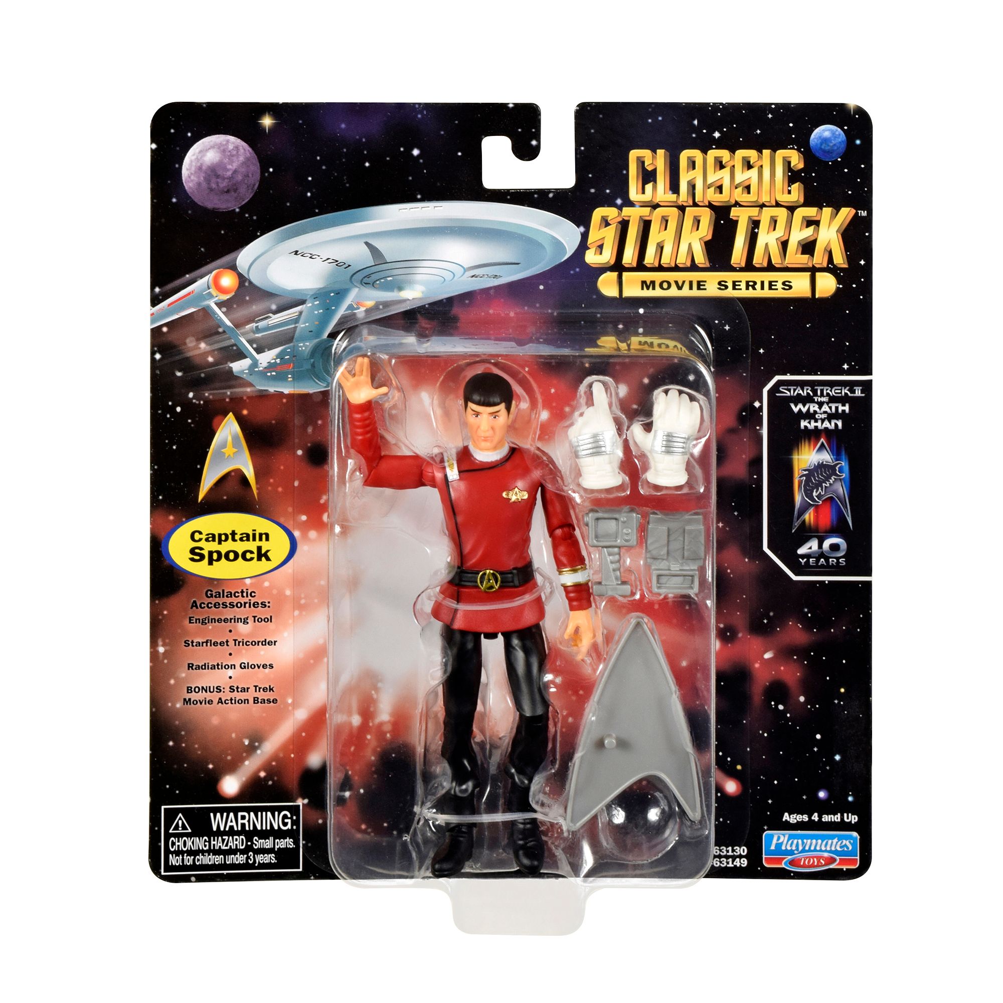 Star Trek Wrath Of Khan Spock Playmates Toys Action Figure