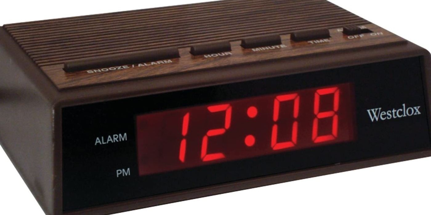 Woodgrain digital alarm clock