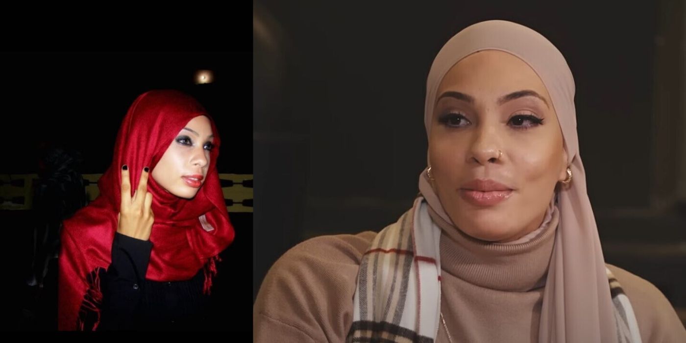 90 Day Fiancé star Shaeeda Sween in heavy makeup in older photo next to newer photo with lighter makeup