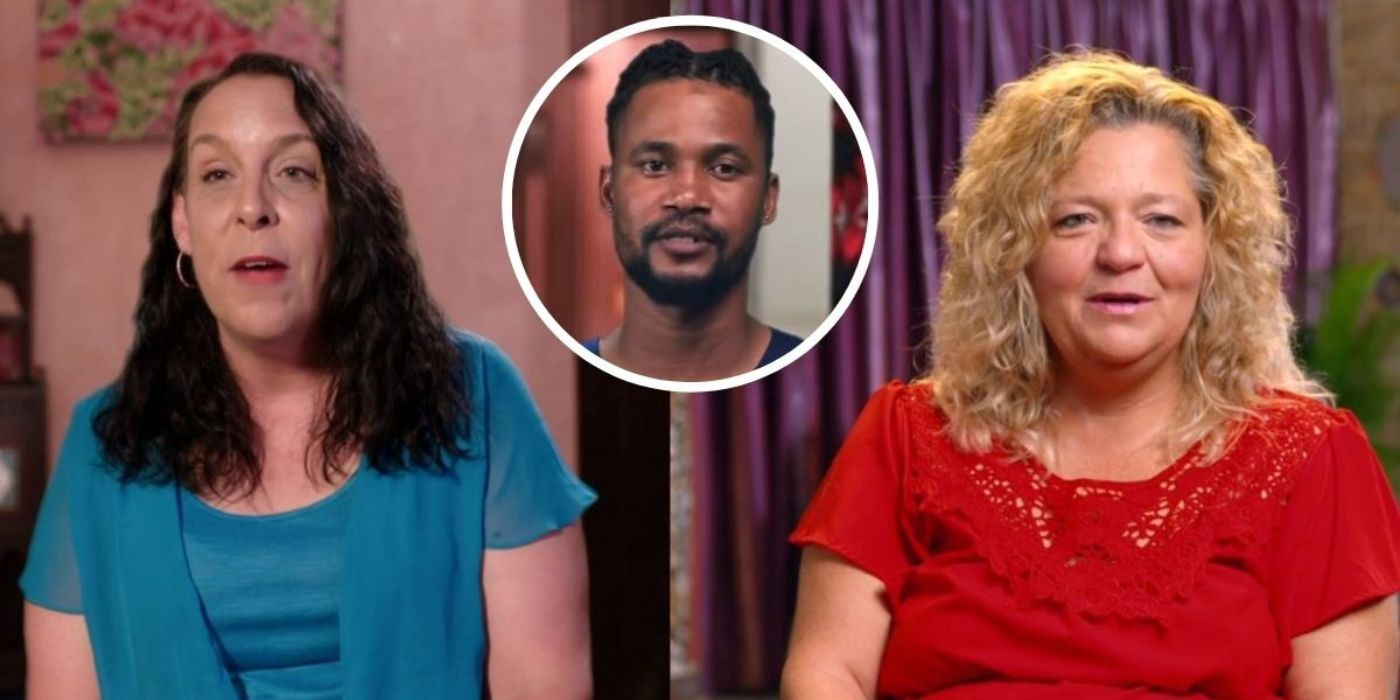 90 Day Fiance Lisa Hamme and Kim Menzies with inset of Usman Umar