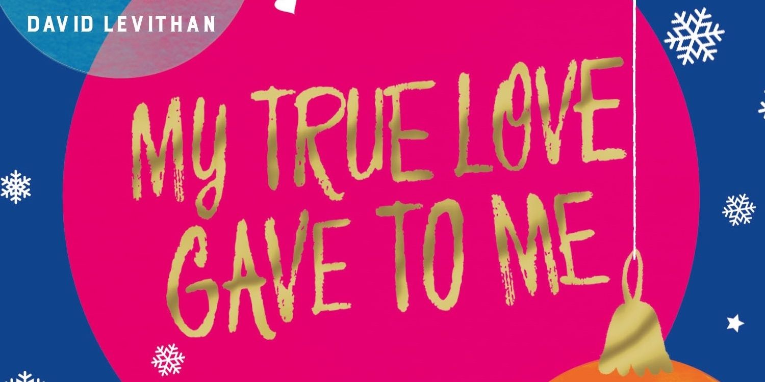 Cropped My True Love Gave To Me written in gold on pink ornament