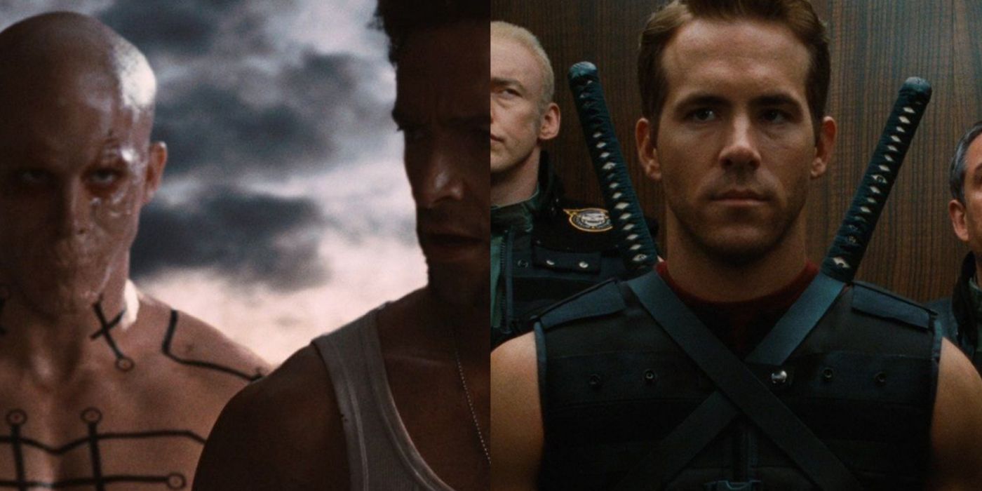 A Split Screen Of Deadpool In X Men Origins Wolverine 