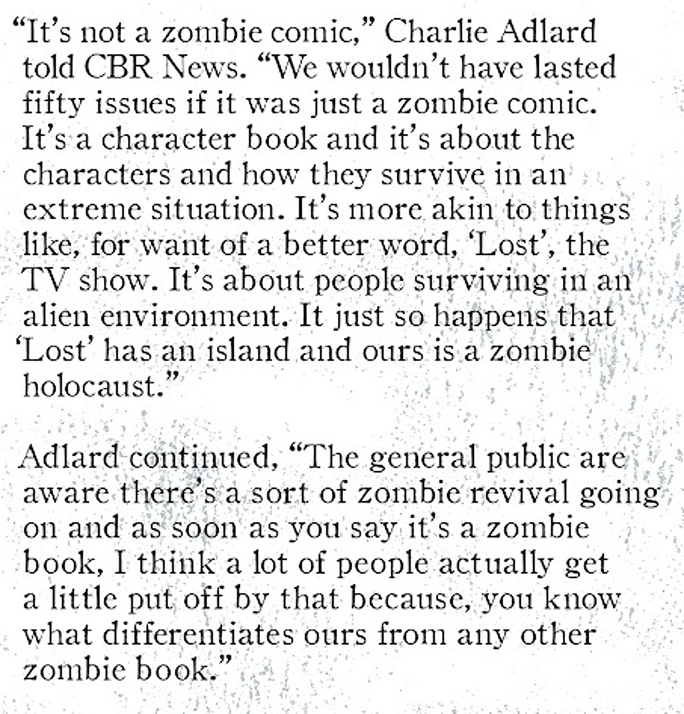 Kutipan Charlie Adlard