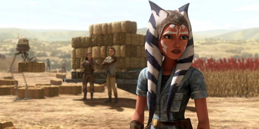 Ahsoka Tano looking mournfully into the distance on a farm in Star Wars: Tales of the Jedi episode 6.
