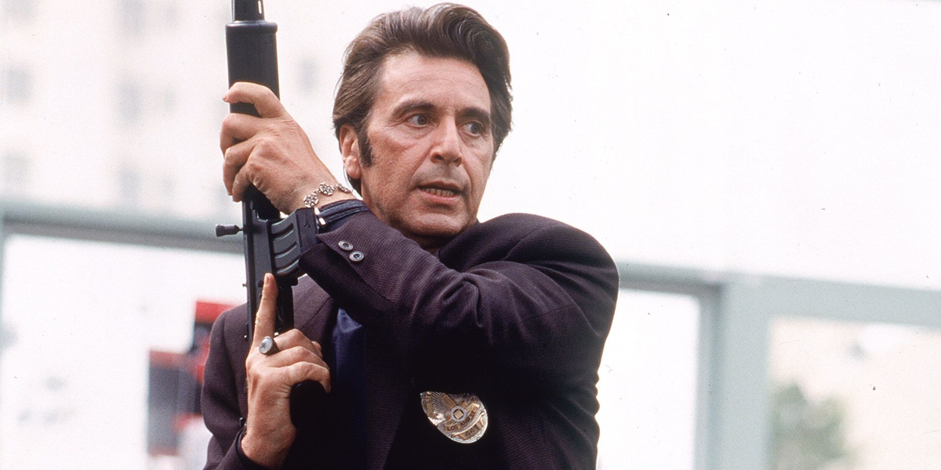 Al Pacino with an assault rifle in Heat