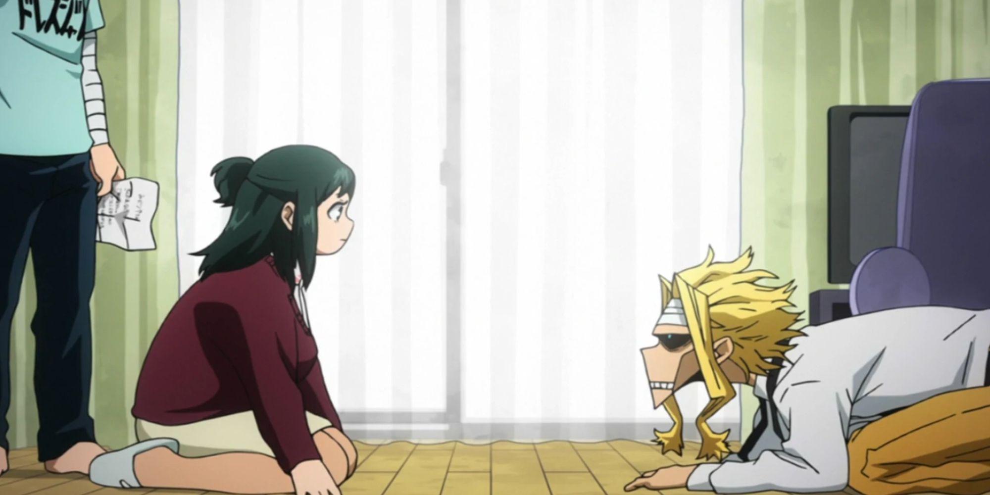 All Might and Deku's Mother in My Hero Academia