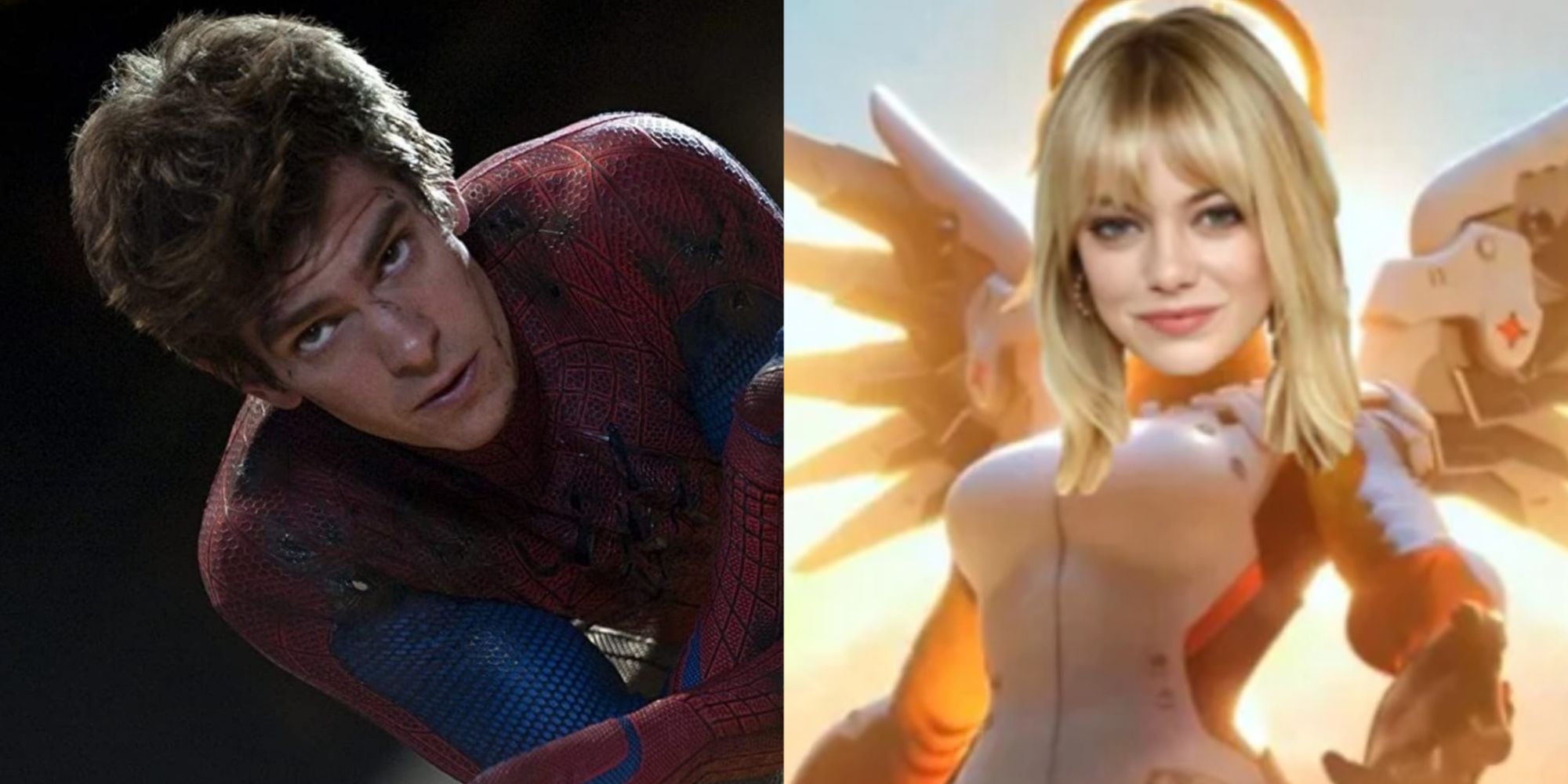 Andrew Garfield Spider-Man and Gwen as and angel