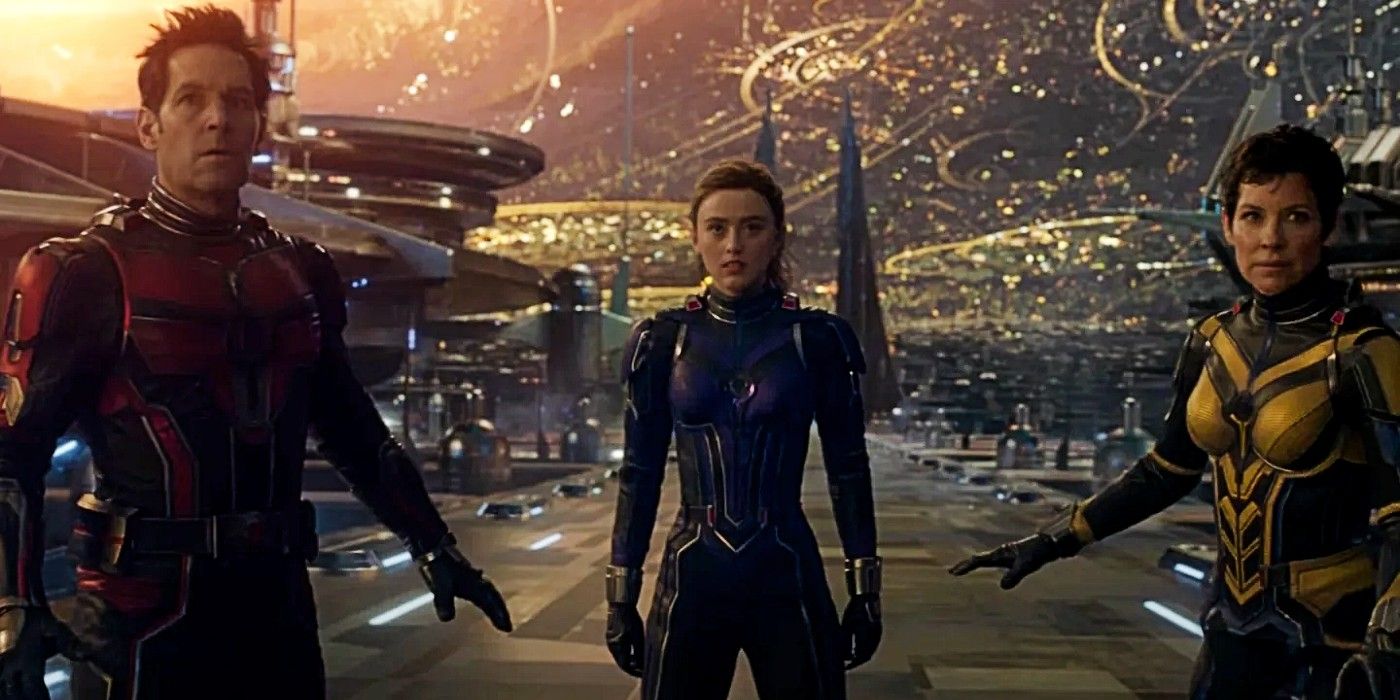Scott, Cassie, and Hope in Ant-Man and the Wasp - Quantumania