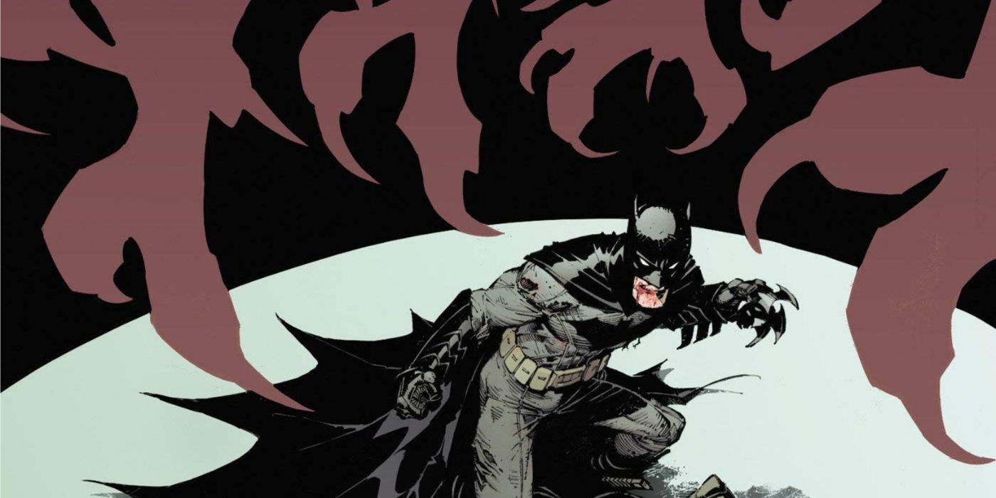 Imagem em destaque: Um Batman maltratado com garras de coruja estendendo-se para ele.